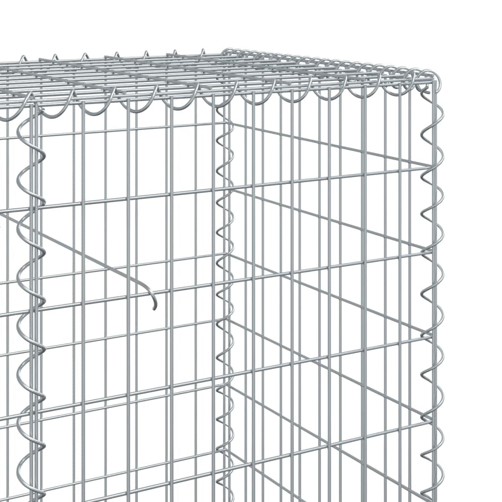 Gabion Basket with Cover 354.3"x19.7"x39.4" Galvanized Iron