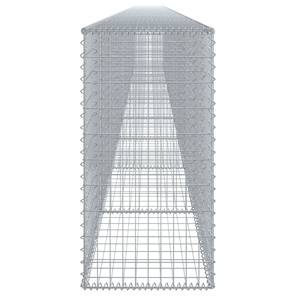 Gabion Basket with Cover 393.7"x19.7"x39.4" Galvanized Iron