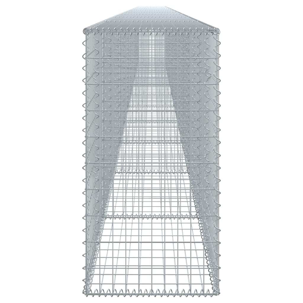 Gabion Basket with Cover 433.1"x19.7"x39.4" Galvanized Iron