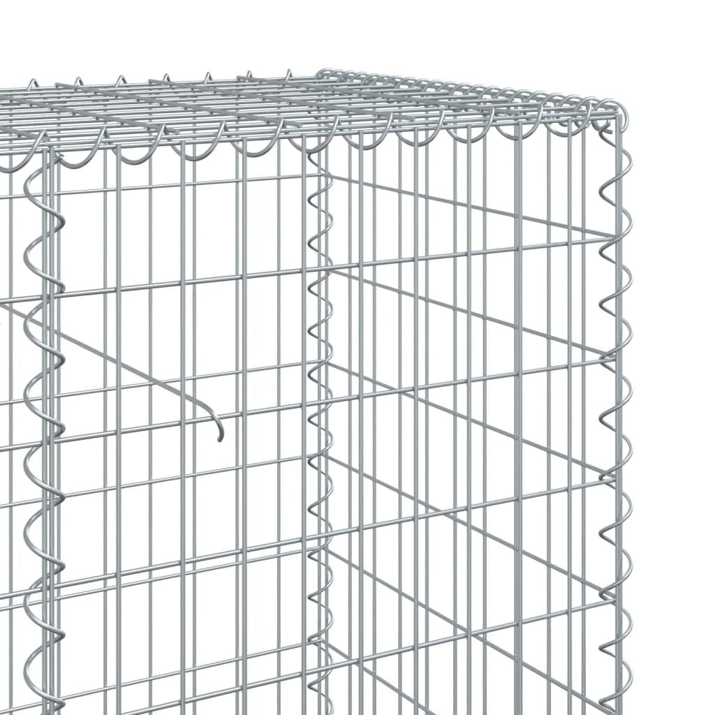Gabion Basket with Cover 433.1"x19.7"x39.4" Galvanized Iron