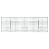 Gabion Basket with Cover 196.9"x19.7"x59.1" Galvanized Iron