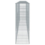 Gabion Basket with Cover 196.9"x19.7"x59.1" Galvanized Iron