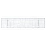 Gabion Basket with Cover 275.6"x19.7"x59.1" Galvanized Iron