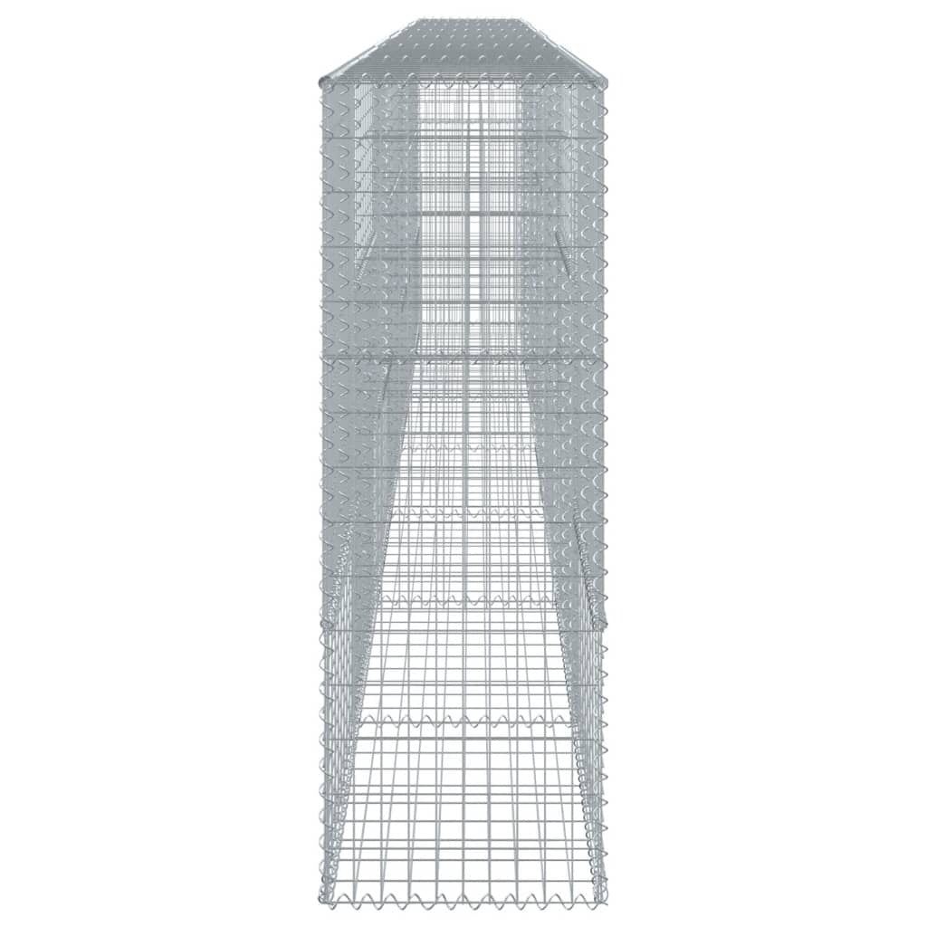 Gabion Basket with Cover 275.6"x19.7"x59.1" Galvanized Iron