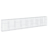 Gabion Basket with Cover 315"x19.7"x59.1" Galvanized Iron