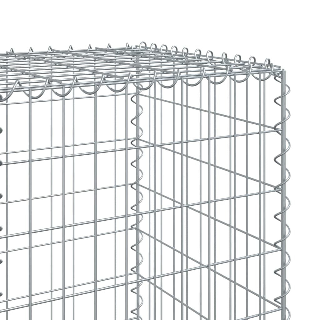 Gabion Basket with Cover 315"x19.7"x59.1" Galvanized Iron