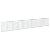 Gabion Basket with Cover 393.7"x19.7"x59.1" Galvanized Iron