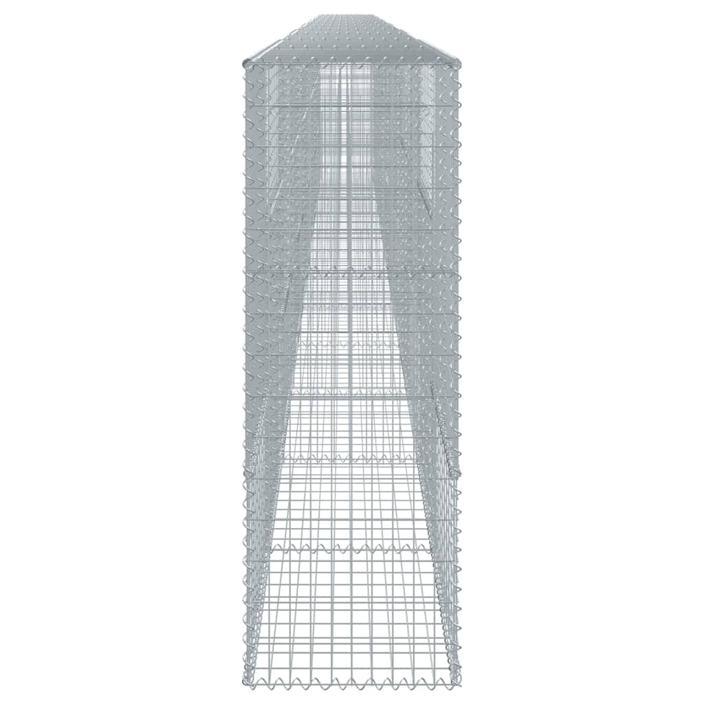 Gabion Basket with Cover 472.4"x19.7"x59.1" Galvanized Iron