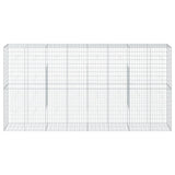 Gabion Basket with Cover 157.5"x19.7"x78.7" Galvanized Iron
