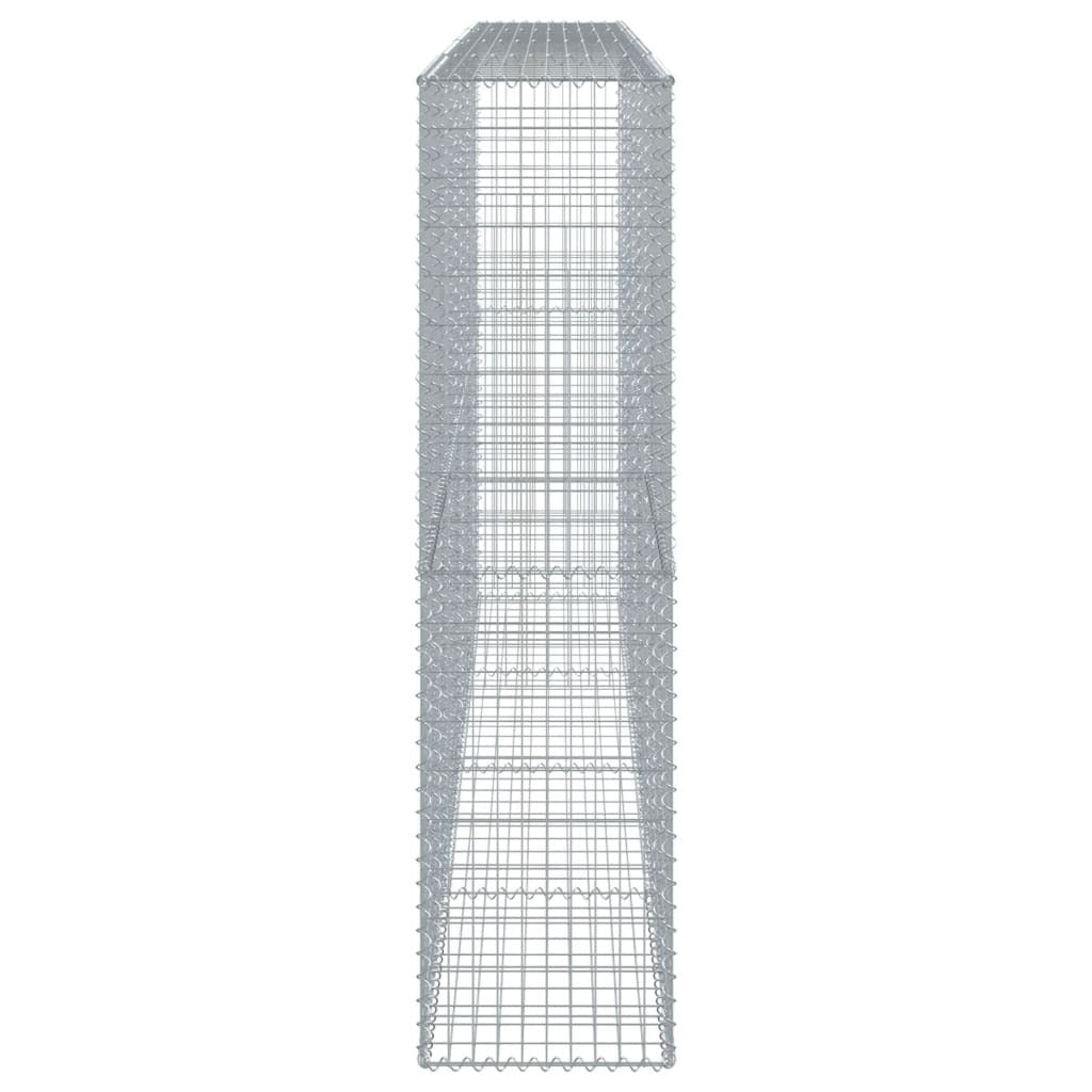 Gabion Basket with Cover 157.5"x19.7"x78.7" Galvanized Iron