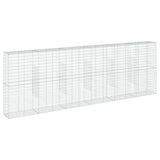 Gabion Basket with Cover 236.2"x19.7"x78.7" Galvanized Iron