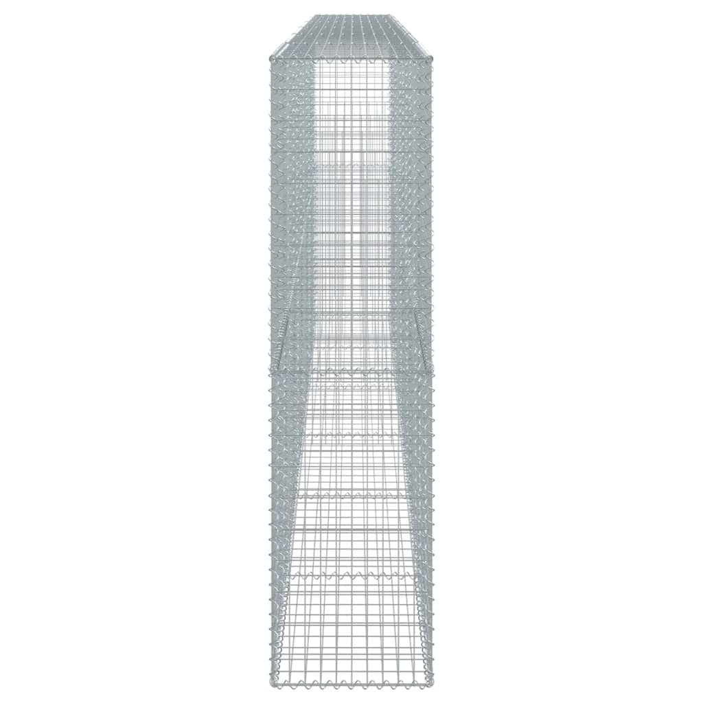 Gabion Basket with Cover 236.2"x19.7"x78.7" Galvanized Iron