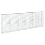 Gabion Basket with Cover 236.2"x19.7"x78.7" Galvanized Iron