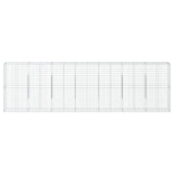 Gabion Basket with Cover 275.6"x19.7"x78.7" Galvanized Iron