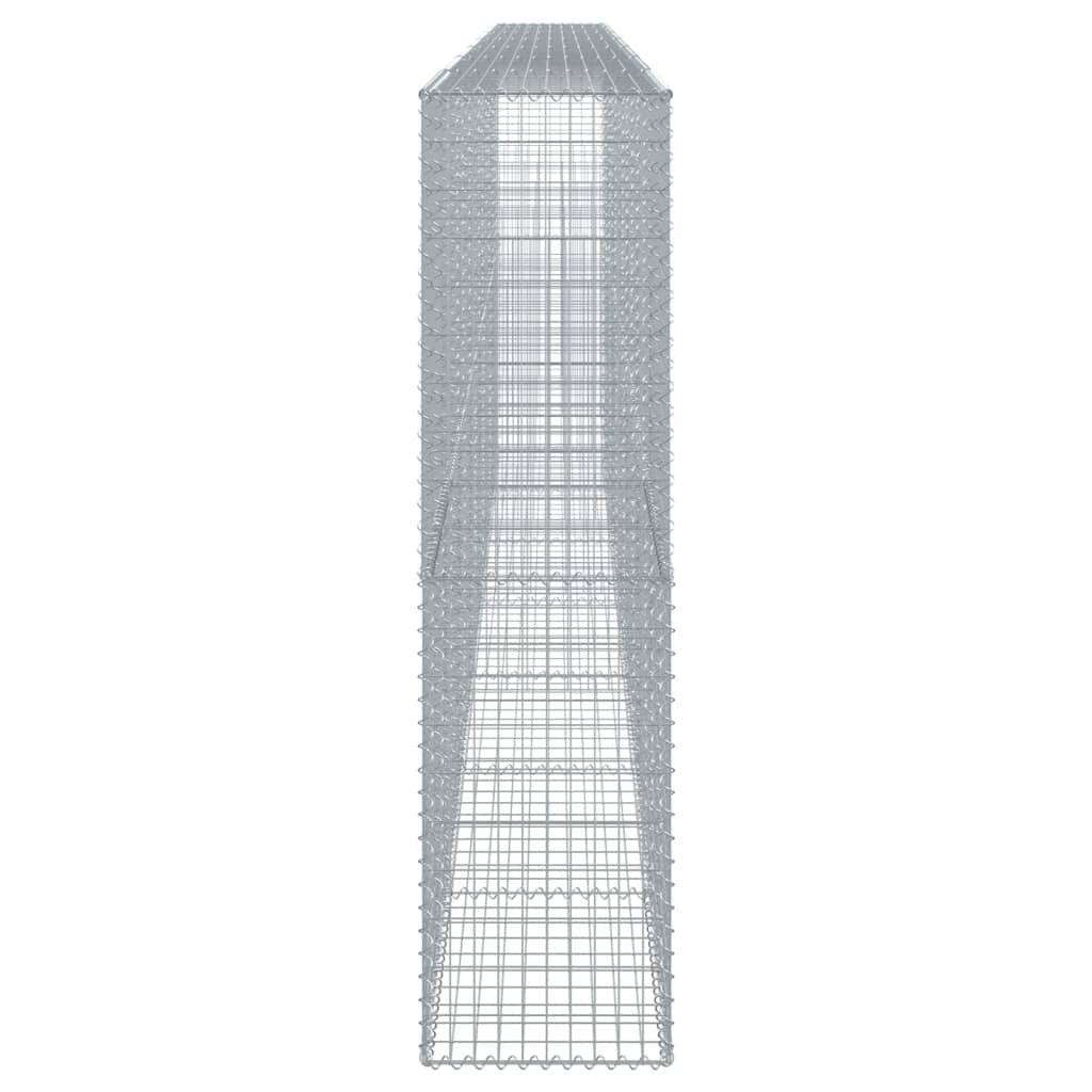 Gabion Basket with Cover 275.6"x19.7"x78.7" Galvanized Iron