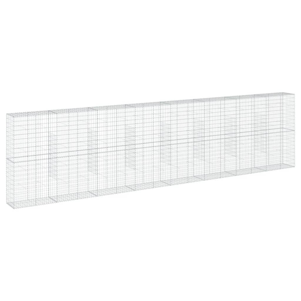 Gabion Basket with Cover 315"x19.7"x78.7" Galvanized Iron