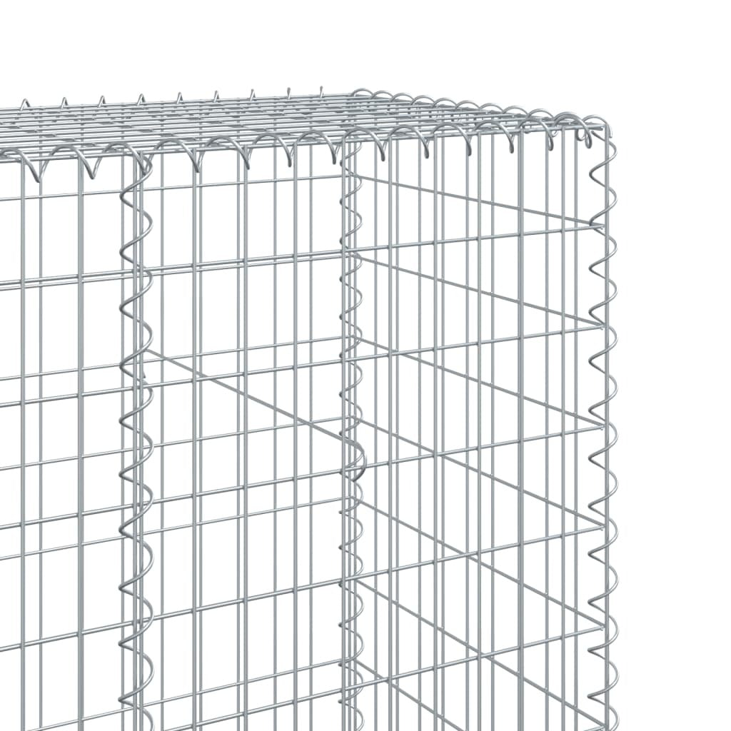 Gabion Basket with Cover 315"x19.7"x78.7" Galvanized Iron