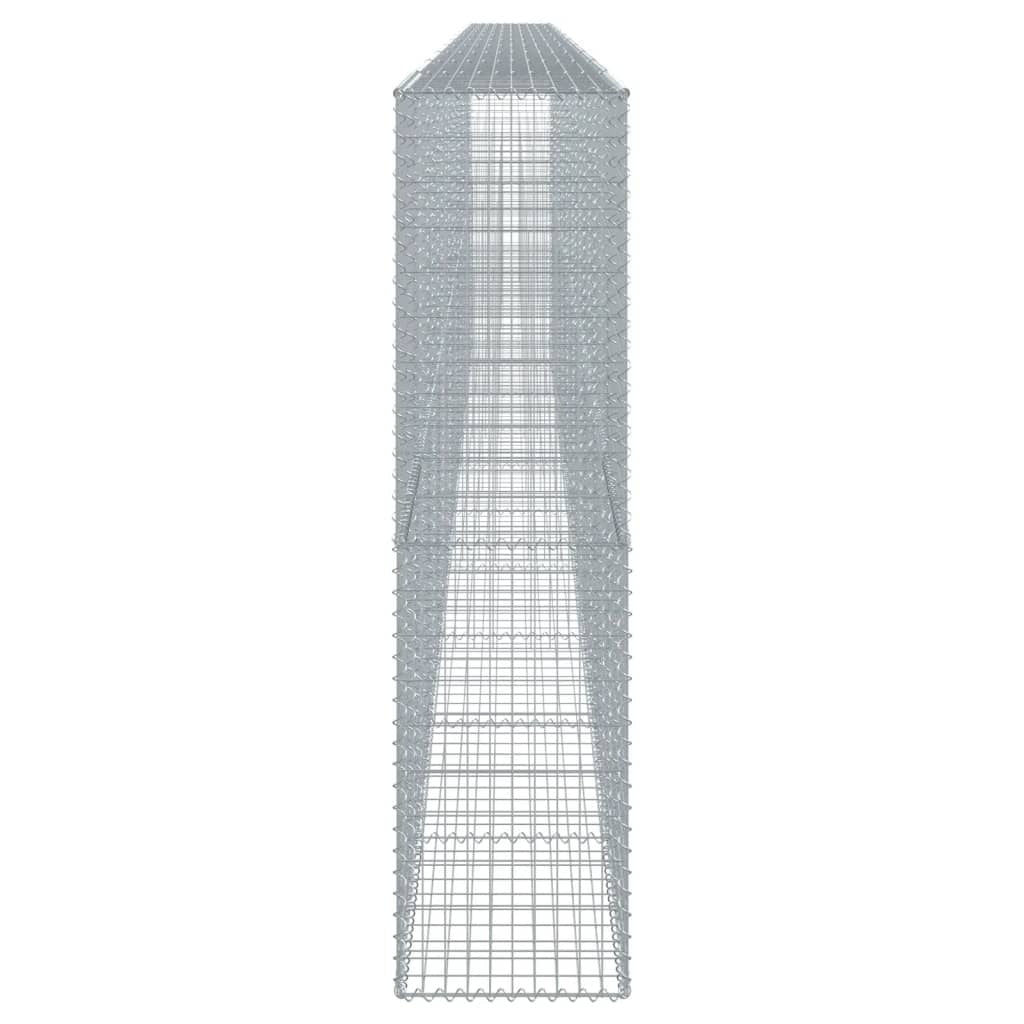Gabion Basket with Cover 393.7"x19.7"x78.7" Galvanized Iron