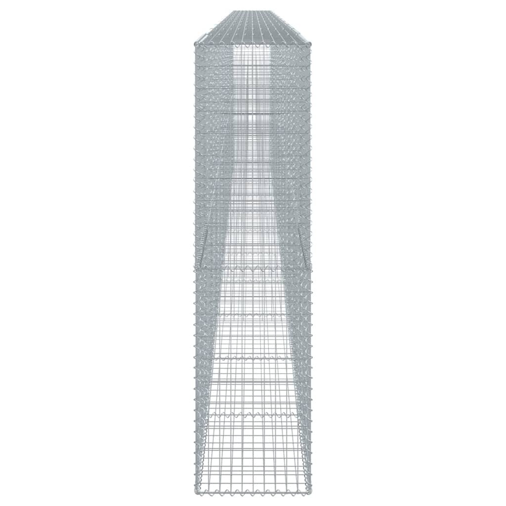 Gabion Basket with Cover 433.1"x19.7"x78.7" Galvanized Iron
