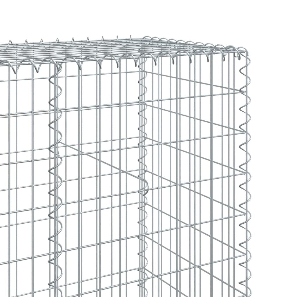 Gabion Basket with Cover 433.1"x19.7"x78.7" Galvanized Iron