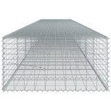 Gabion Basket with Cover 275.6"x39.4"x19.7" Galvanized Iron