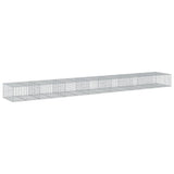 Gabion Basket with Cover 275.6"x39.4"x19.7" Galvanized Iron