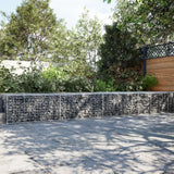 Gabion Basket with Cover 315"x39.4"x19.7" Galvanized Iron