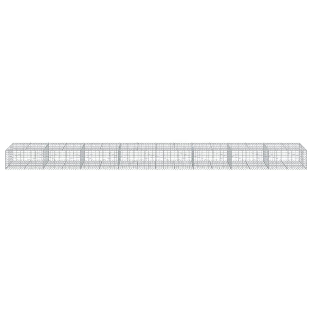 Gabion Basket with Cover 315"x39.4"x19.7" Galvanized Iron