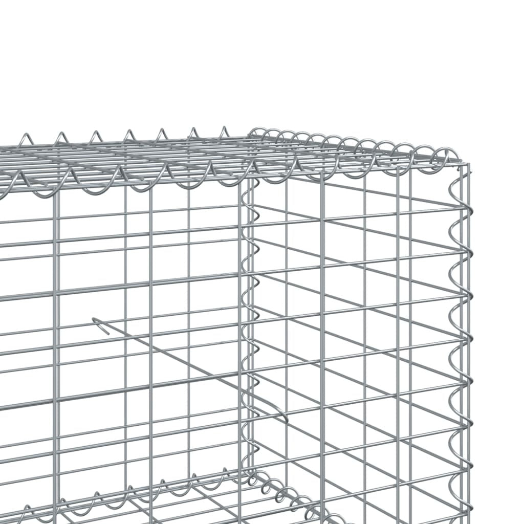 Gabion Basket with Cover 315"x39.4"x19.7" Galvanized Iron