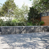 Gabion Basket with Cover 354.3"x39.4"x19.7" Galvanized Iron