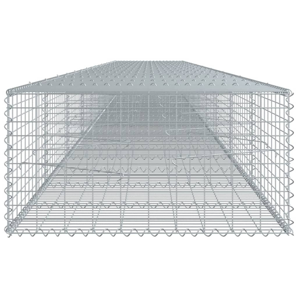 Gabion Basket with Cover 354.3"x39.4"x19.7" Galvanized Iron