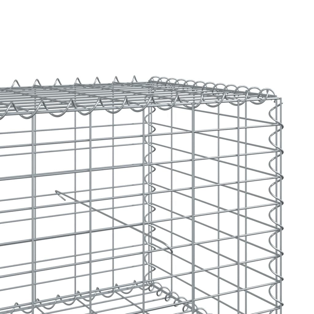 Gabion Basket with Cover 433.1"x39.4"x19.7" Galvanized Iron