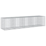 Gabion Basket with Cover 177.2"x39.4"x39.4" Galvanized Iron