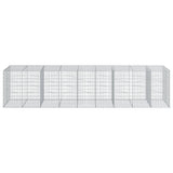 Gabion Basket with Cover 177.2"x39.4"x39.4" Galvanized Iron
