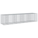 Gabion Basket with Cover 177.2"x39.4"x39.4" Galvanized Iron