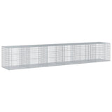 Gabion Basket with Cover 236.2"x39.4"x39.4" Galvanized Iron