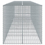 Gabion Basket with Cover 236.2"x39.4"x39.4" Galvanized Iron