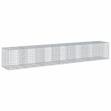 Gabion Basket with Cover 255.9"x39.4"x39.4" Galvanized Iron