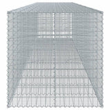Gabion Basket with Cover 255.9"x39.4"x39.4" Galvanized Iron