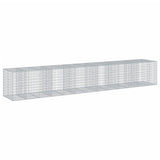 Gabion Basket with Cover 255.9"x39.4"x39.4" Galvanized Iron