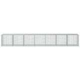 Gabion Basket with Cover 275.6"x39.4"x39.4" Galvanized Iron