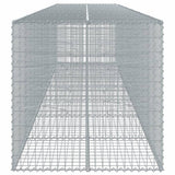 Gabion Basket with Cover 275.6"x39.4"x39.4" Galvanized Iron