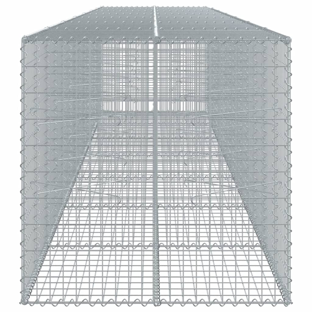 Gabion Basket with Cover 275.6"x39.4"x39.4" Galvanized Iron