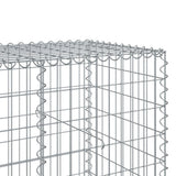 Gabion Basket with Cover 275.6"x39.4"x39.4" Galvanized Iron