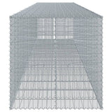 Gabion Basket with Cover 295.3"x39.4"x39.4" Galvanized Iron