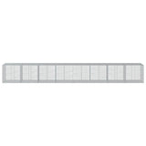 Gabion Basket with Cover 315"x39.4"x39.4" Galvanized Iron