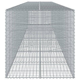 Gabion Basket with Cover 315"x39.4"x39.4" Galvanized Iron