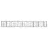 Gabion Basket with Cover 334.6"x39.4"x39.4" Galvanized Iron