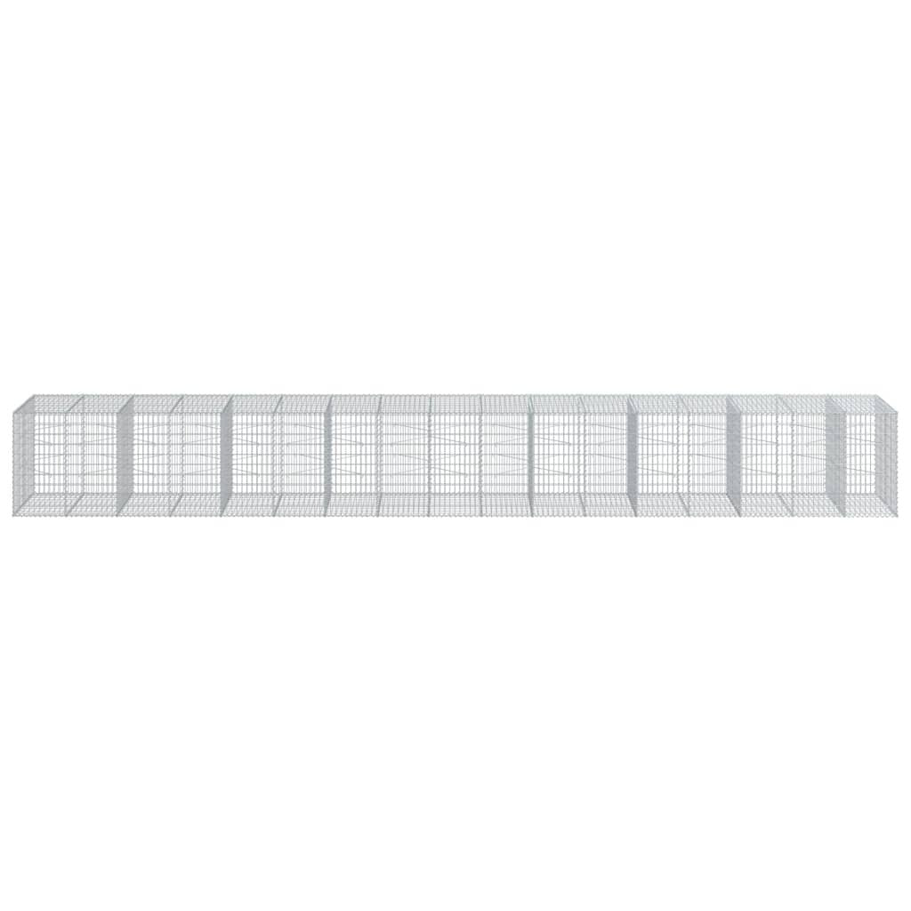 Gabion Basket with Cover 334.6"x39.4"x39.4" Galvanized Iron