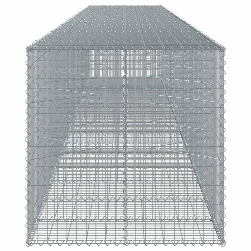 Gabion Basket with Cover 334.6"x39.4"x39.4" Galvanized Iron